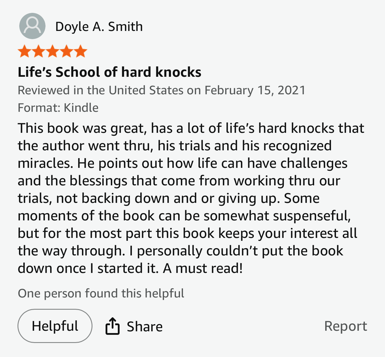 Verified Amazon review of Under Pressure by Paul Joseph Brennan