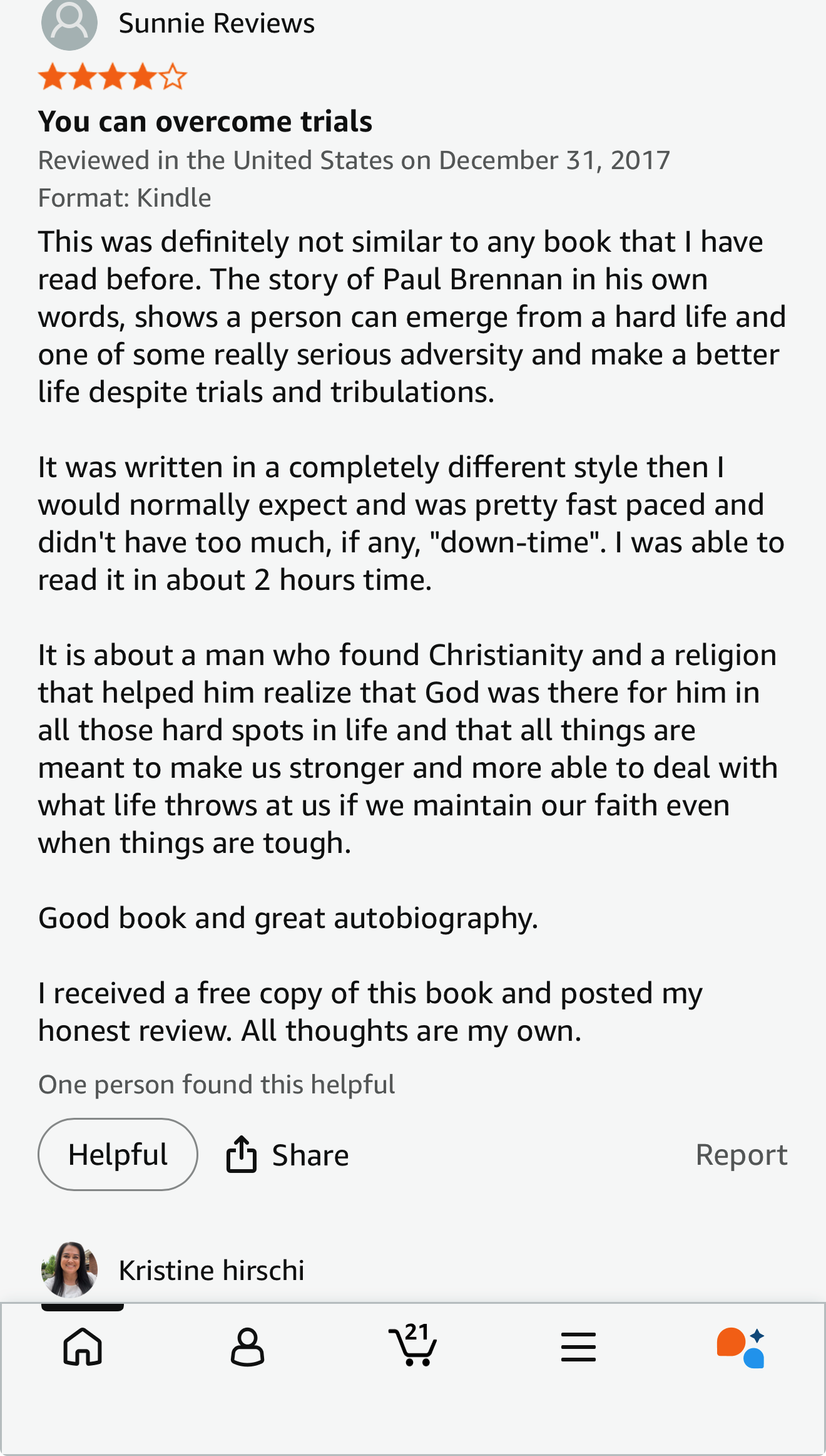 Verified Amazon review of Under Pressure by Paul Joseph Brennan